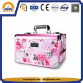 Pink Aluminum Professional Makeup Train Case